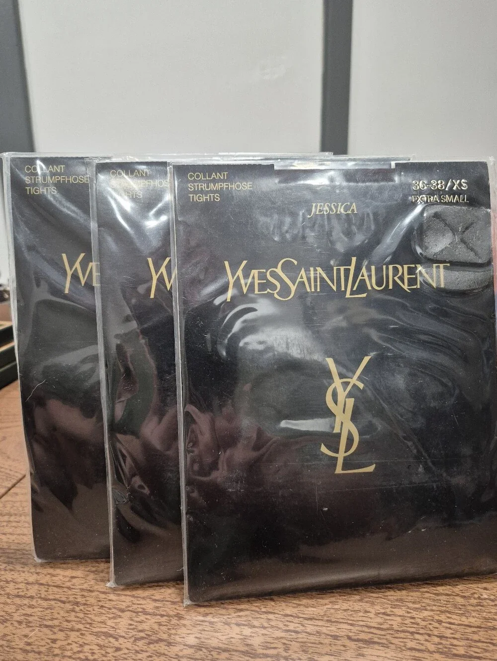 3 Pairs Of Vintage Yves Saint Laurent Jessica Tights